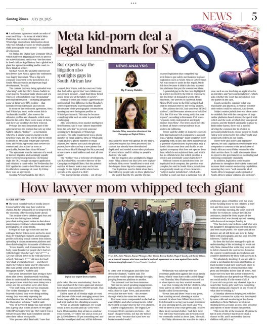 Sunday Times article: How lawyer mom whipped tech giant